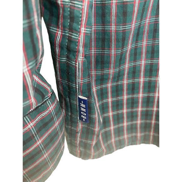 ROWM Men's Preowned Green Plaid Button Down Shirt Size XL Tall - Picture 4 of 5